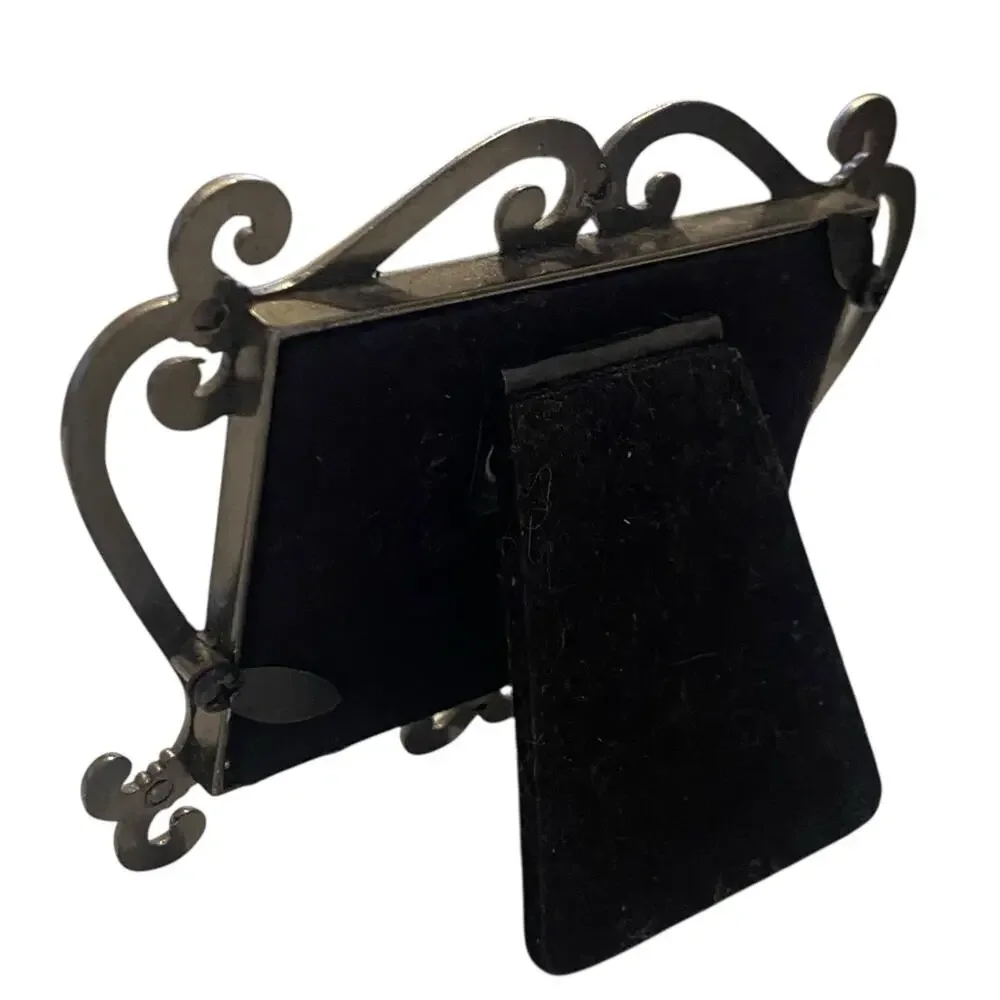 3 X 2 Mini Photo Picture Frame Photo Pewter Silver Scroll Design